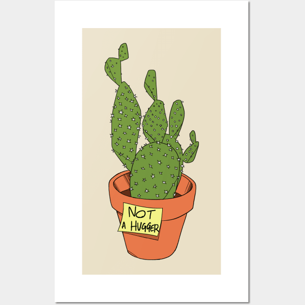 Not a Hugger Opuntia Cactus Wall Art by castrocastro